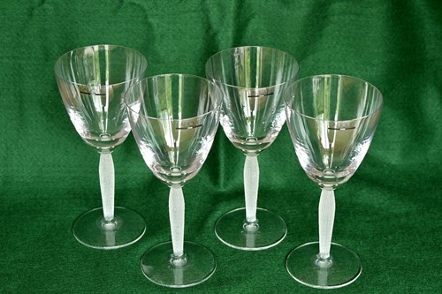 Lalique wine glasses - of, 4