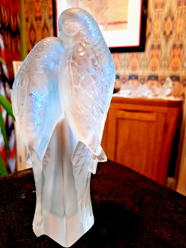 Lalique superb deux perruches - lalique,