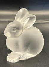 Lalique Crystal Rabbit Signed
