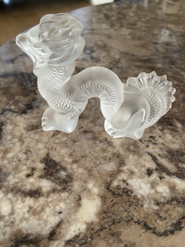 Lalique crystal dragon made - dragon,