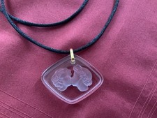 Signed Lalique Crystal Pendant