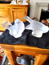 LALIQUE SUPERB PAIR SPARROW