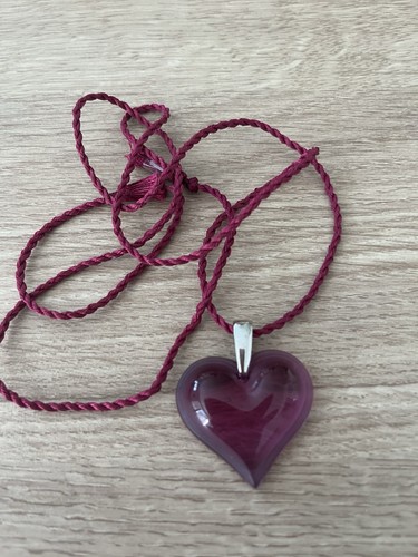 Lalique heart pendant with box - with,